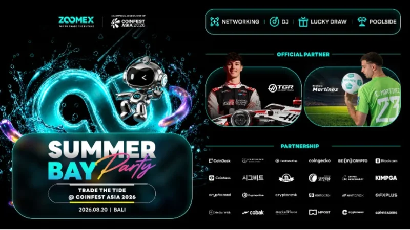 Zoomex to Attend Coinfest Asia 2026 As Gold Sponsor And Host Summer Bay Party in Bali