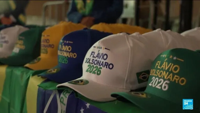 Flavio Bolsonaro launches Brazil presidential campaign, touts support from Milei