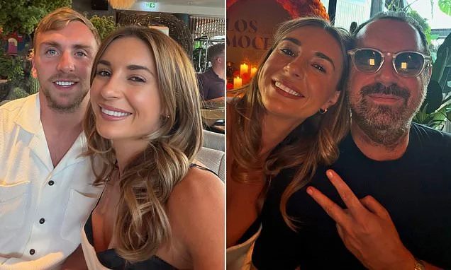 Dani Dyer shares rare snaps with husband Jarrod Bowen at her dad Danny's birthday dinner after footballer revealed he won't be leaving actor's beloved West Ham