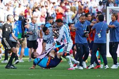 Leandro Paredes involved in brawl at final whistle as Argentina’s World Cup ends with punches and in disgrace