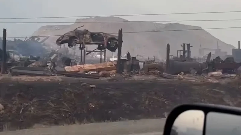 Video shows fire's aftermath outside Clinton, B.C.