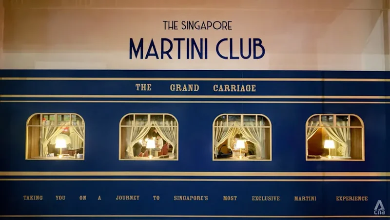 The Singapore Martini Club opens with more than 50 martinis and rail travel glamour
