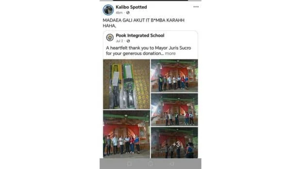 Online bomb threat triggers class suspension at Kalibo school