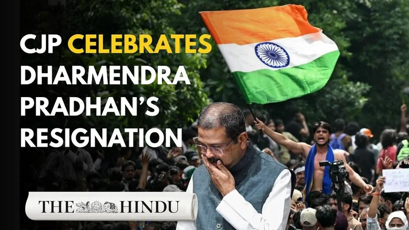 Watch: Jantar Mantar CJP Celebrates Dharmendra Pradhan’s Resignation