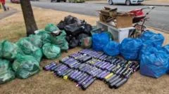 'Off the scale' haul of nitrous oxide cans found