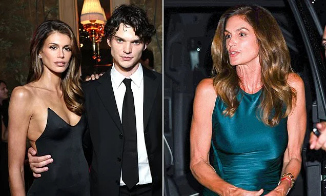 Kaia Gerber and Homer Gere pose up a storm at The Shards premiere party - 35 years after the nepo-babies' parents Cindy Crawford and Richard Gere's whirlwind marriage