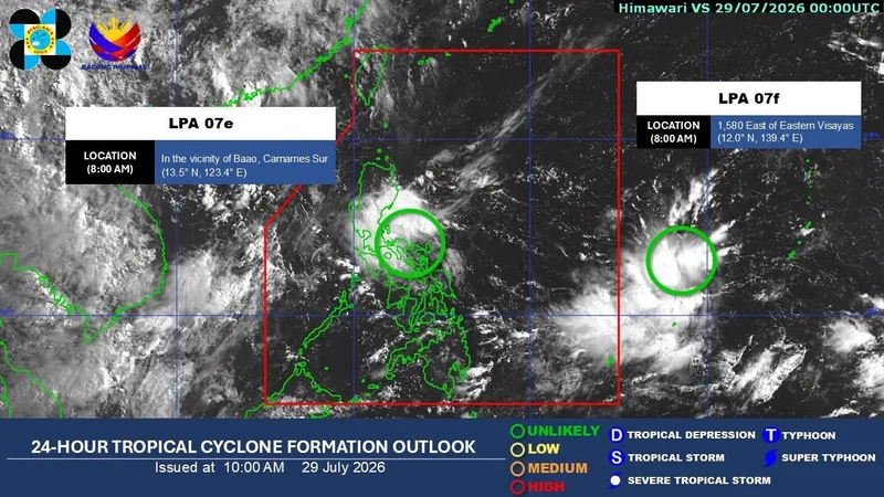 Low-pressure area brings midweek rains to parts of Luzon
