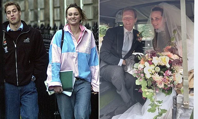 Prince William's 'decoy' girlfriend Bryony Daniels, 44, who helped future King sneak off with Kate at St Andrews gets her own happily ever after as she weds Duke of Sutherland's nephew