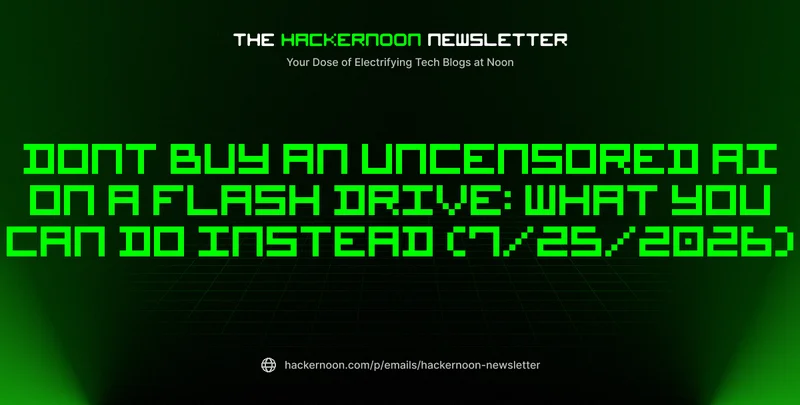 The HackerNoon Newsletter: Dont Buy an Uncensored AI on a Flash Drive: What You Can Do Instead (7/25/2026)
