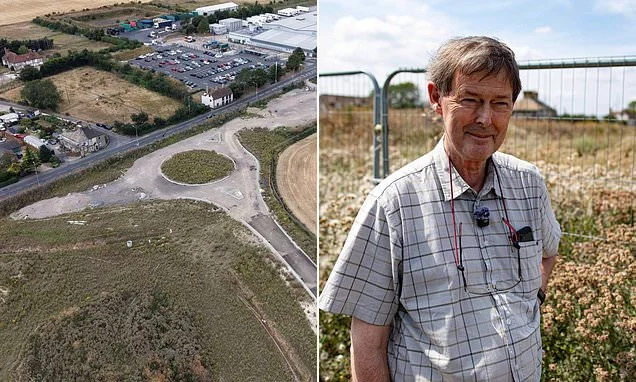 Villagers are left with a 'roundabout to nowhere' after developers ditch plans to build 300 new homes