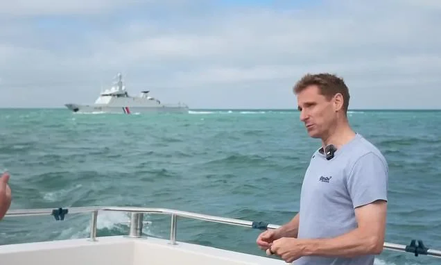 Chris Philp faces 'warning shots' from French warship on Channel in 'effort to intimidate' him during small boats observation trip