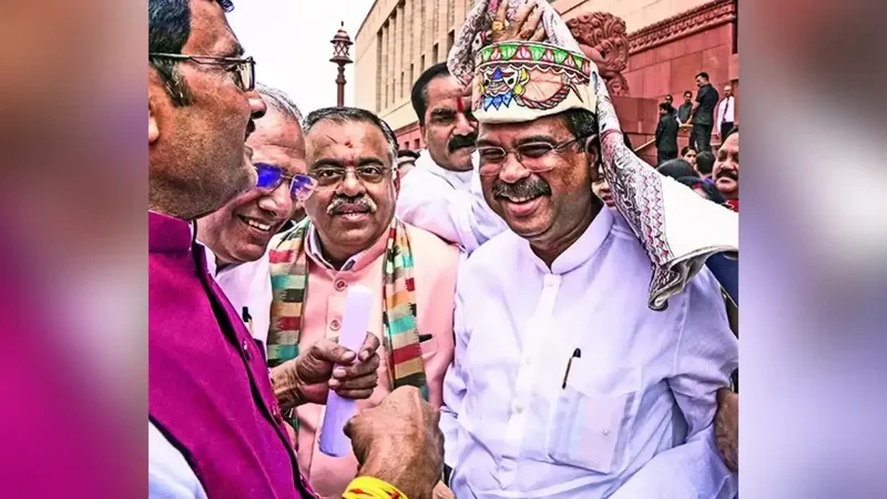 'I am a street fighter': Combative Pradhan arrives in Parliament to a rousing welcome