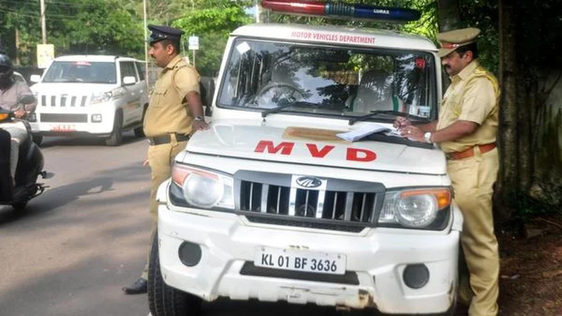 Kerala MVD officer transferred after penalising police vehicle in Wadakkanchery