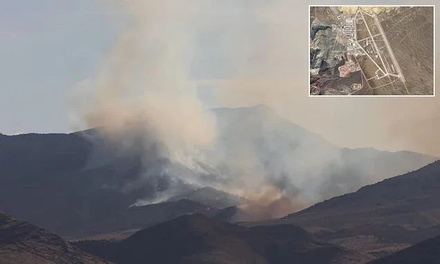 Monster fire breaks out near Area 51 sparking theories of secret weapon testing