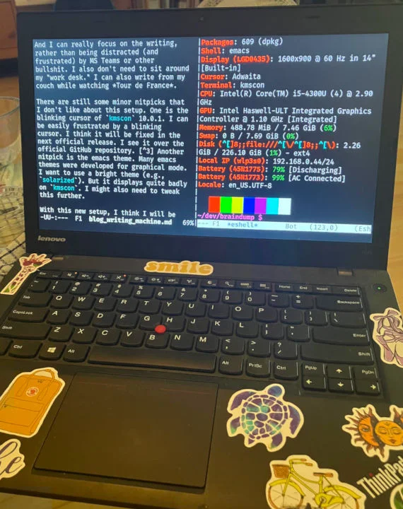 Emacs Writing Machine