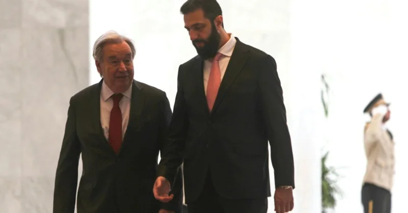 Visiting UN chief urges respect for Syria's sovereignty, international support