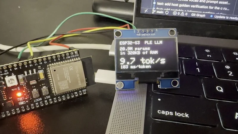 AI developer runs 28.9-million-parameter model on $10 ESP32-S3 microcontroller — uses Google's Per-Layer Embeddings technique, stores table on 16MB Flash memory