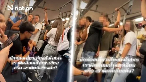 Thai woman confronts noisy Italian tourists on train; clips goes viral