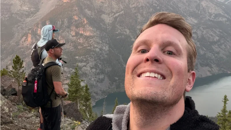 David slipped and impaled himself on a metre-long hiking pole – then climbed 16km off the mountain