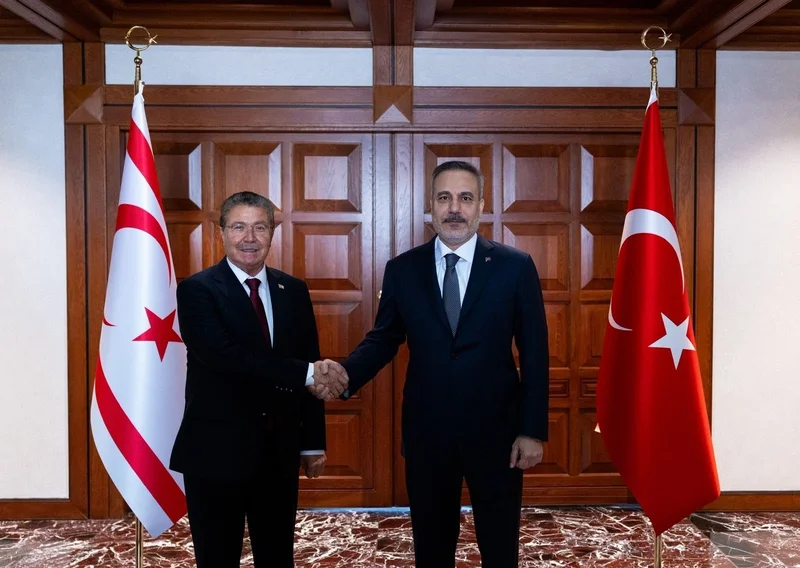 FM Fidan meets TRNC Prime Minister Üstel in Ankara
