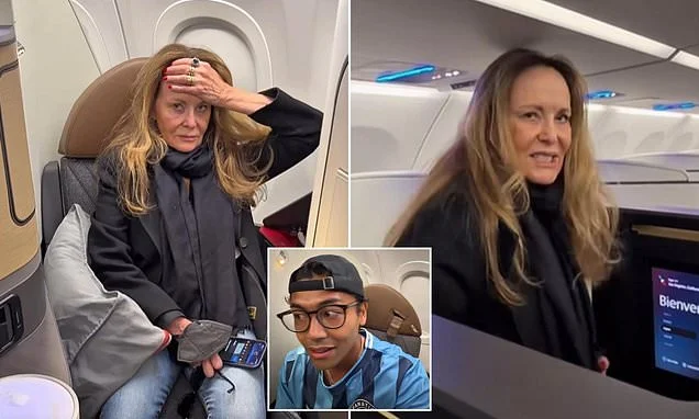 Woman accused of stealing another passenger's first class seat on American Airlines flight from NYC to LA because hers wouldn't recline