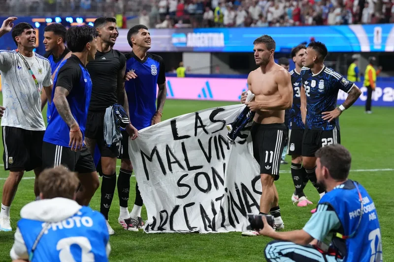 How Argentina’s World Cup banner has reignited Falklands dispute for new generation