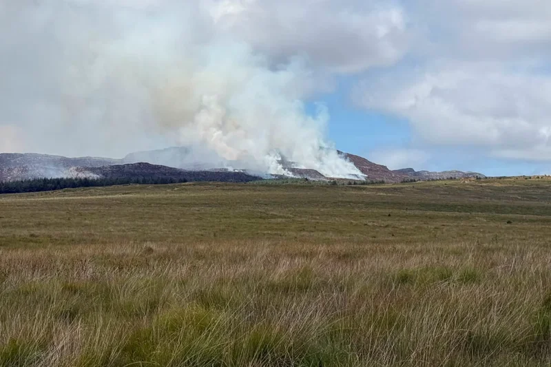 Firefighting helicopter brought in to tackle wildfire at UK beauty spot