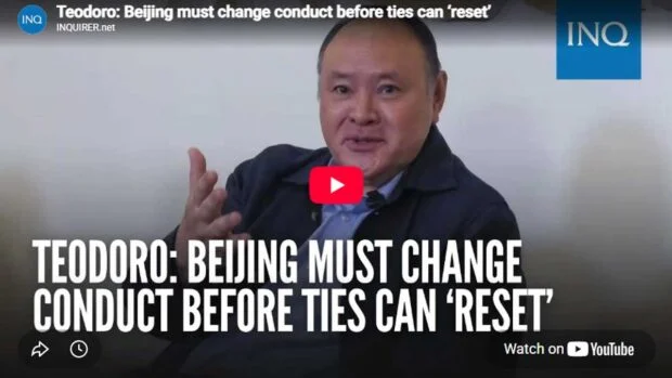 Watch:  Teodoro says Beijing must change conduct before ties ‘reset’