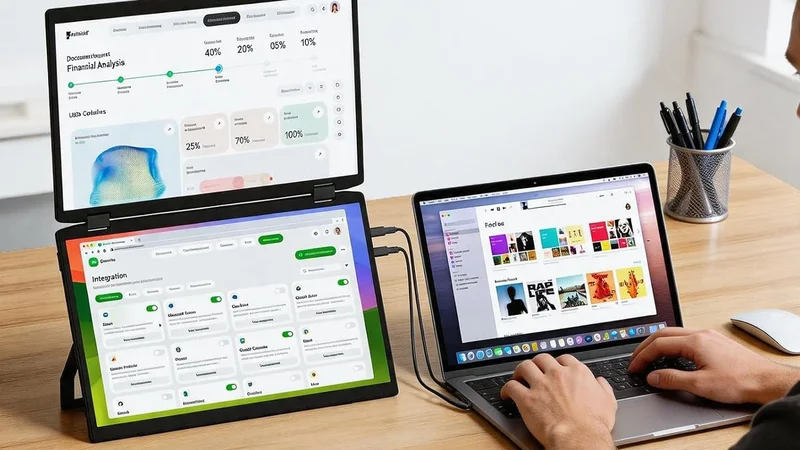 Get a Dual 15" 1080p Portable USB Monitor Setup to Boost Your Productivity for Just $82.99