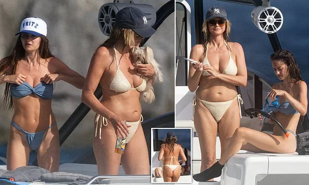 Heidi Klum, 53, embraces her curves in bikini as she explores St. Barts with daughter Leni and son Henry by boat
