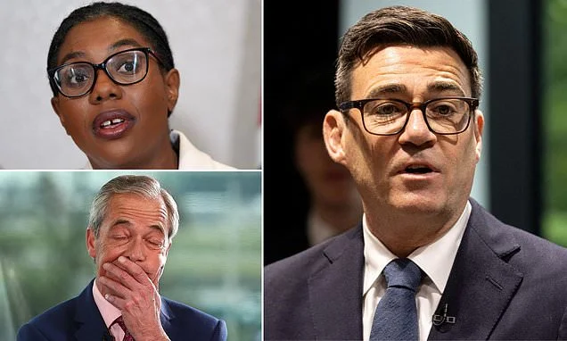 Andy Burnham's 'cross-party talks' on social care farce: Neither Kemi Badenoch nor Ed Davey can attend after 'being given just 18 hours' notice' - while Nigel Farage is snubbed