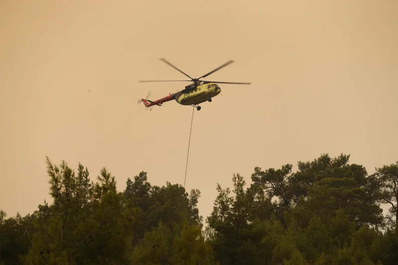 Wildfire forces evacuations, road closure in Muğla, SW Türkiye