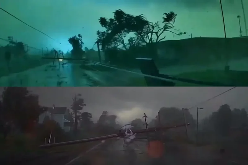 Driver trapped during tornado as power lines crash around her: ‘I thought I was a goner’