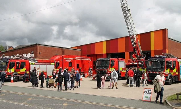 Fury as firefighters face disciplinary action for taking children including one boy recovering from cancer for rides on their engine during an open day