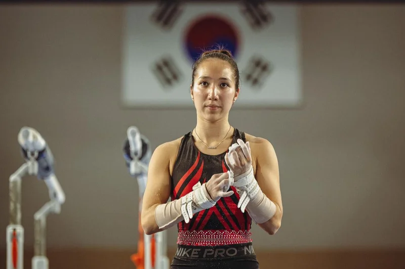 Gymnast Chloe Cho eyes  LA Olympics under Korean flag