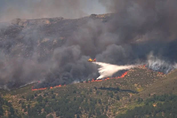 Thousands flee raging wildfires in France and Spain, some by boat