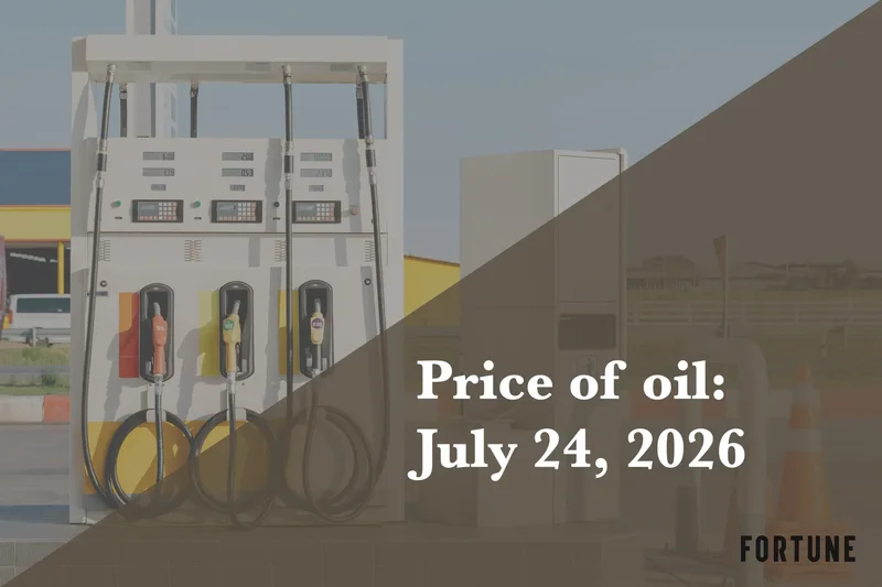 Current price of oil as of July 24, 2026