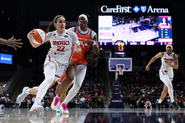 WNBA scores: Sonia Citron, Kiki Iriafen star Mystics trip Sun