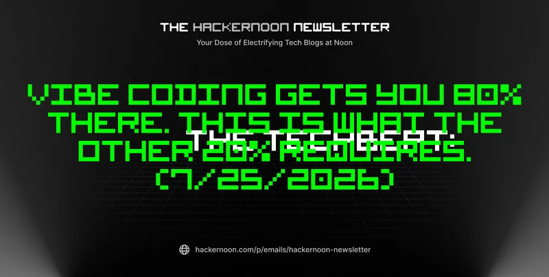 The TechBeat: Vibe Coding Gets You 80% There. This Is What the Other 20% Requires. (7/25/2026)