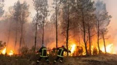 France and Spain wildfire witnesses describe 'wall of flames', fear and stress