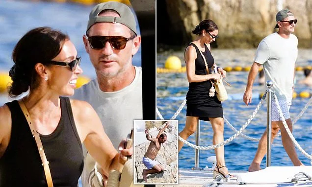 Christine Lampard and husband Frank soak up the sun during family holiday in the South of France before enjoying a thrill-seeking cliff jump at the famous Hotel du Cap-Eden-Roc