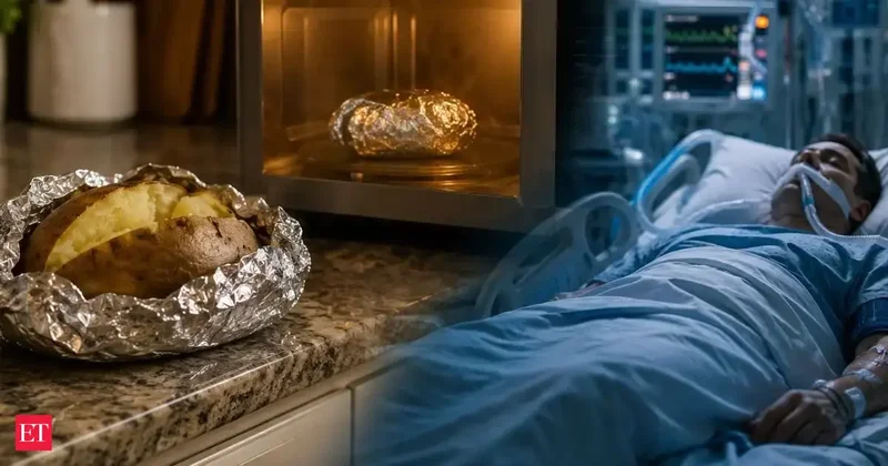He baked potato in aluminium foil, and ate it next morning after microwaving it. Hours later, he was paralysed, doctor explains why