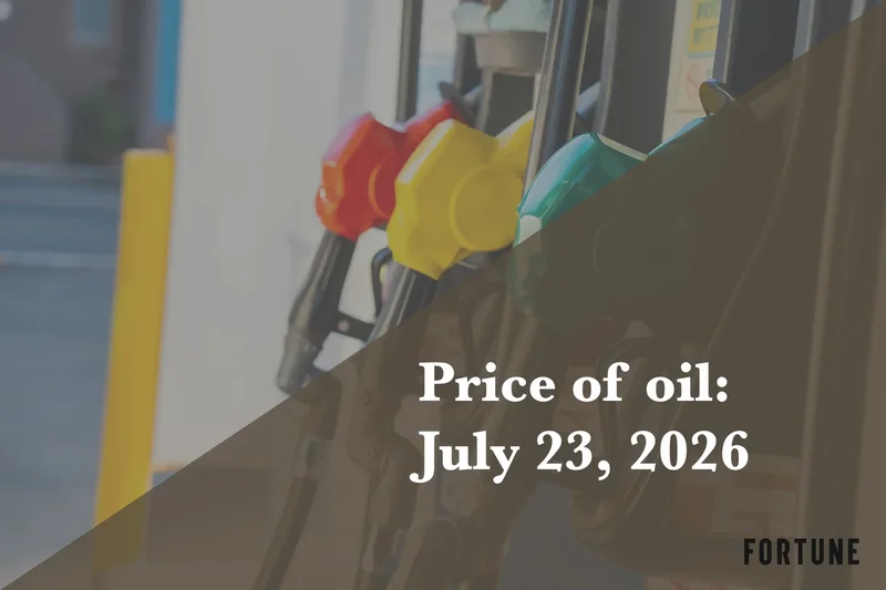 Current price of oil as of July 23, 2026