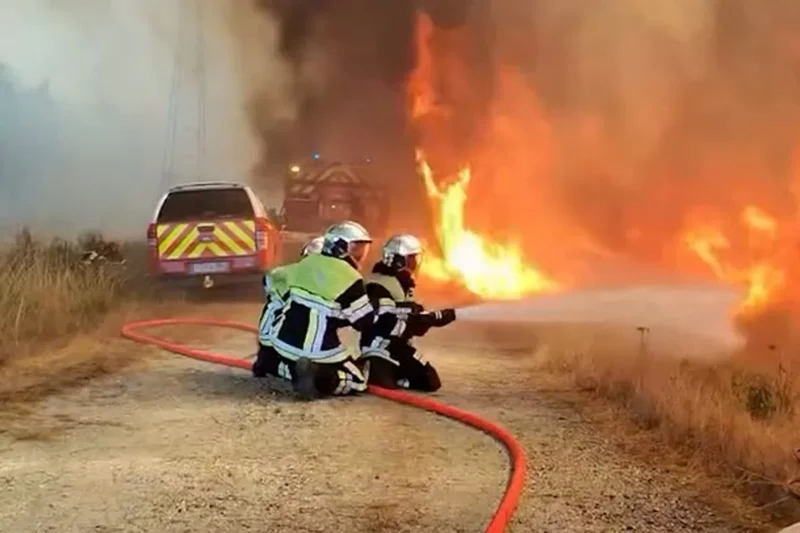 Watch: Firefighter’s helmet camera captures battle against France’s raging wildfires