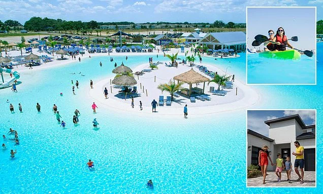 The giant Florida 'lagoon' that's selling homes faster than developers can build them… as new residents flock to America's biggest swimming pool