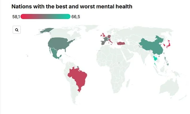 Britain has the WORST mental health in all of Europe, study finds - but the Japanese are the most miserable