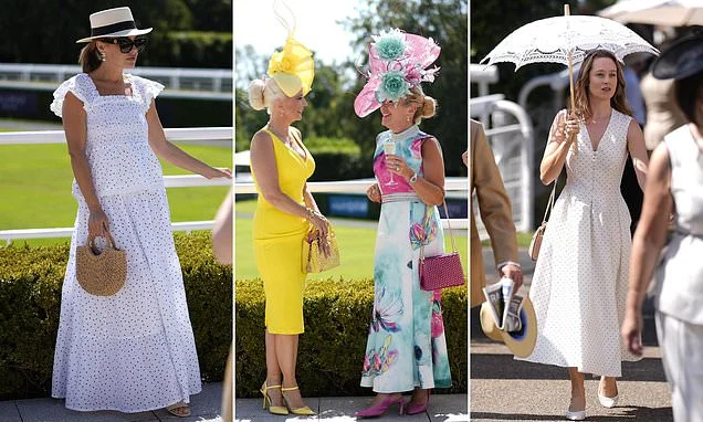 Glorious day for Goodwood! The sun shines on revellers arriving in flamboyant hats and bold prints for day two