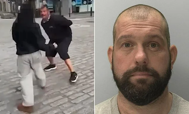 Moment Dexter-inspired serial killer fights teenager in street - just hours before brutally murdering his love rival