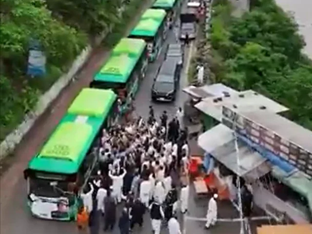 PML-N's electric buses spark poll code debate ahead of first phase of AJK elections
