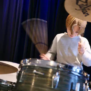 Waikato child drummer Indy Thomson, 10,  takes family rock band on tour